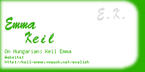 emma keil business card